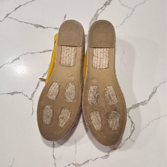Tory Burch | Women’s Yellow Espadrilles Boat Shoes Jute Size 7 - Picture 12 of 13
